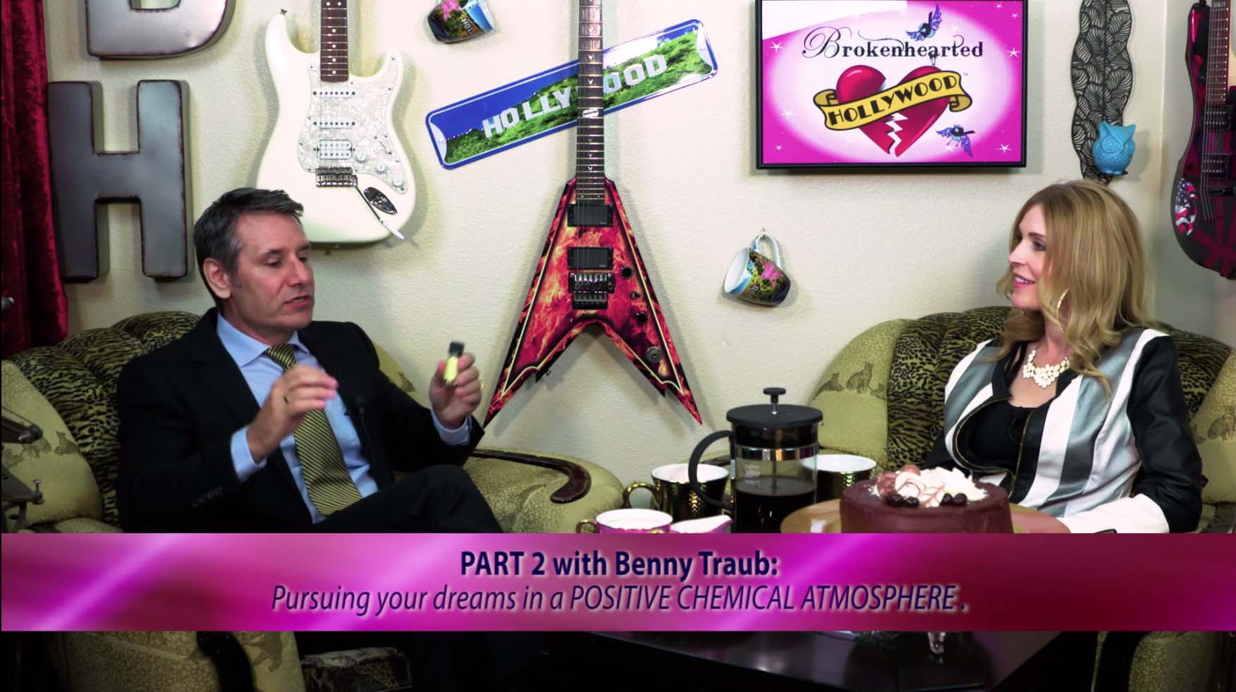 Benny Traub and Carmen Traub on the set of Brokenhearted Hollywood