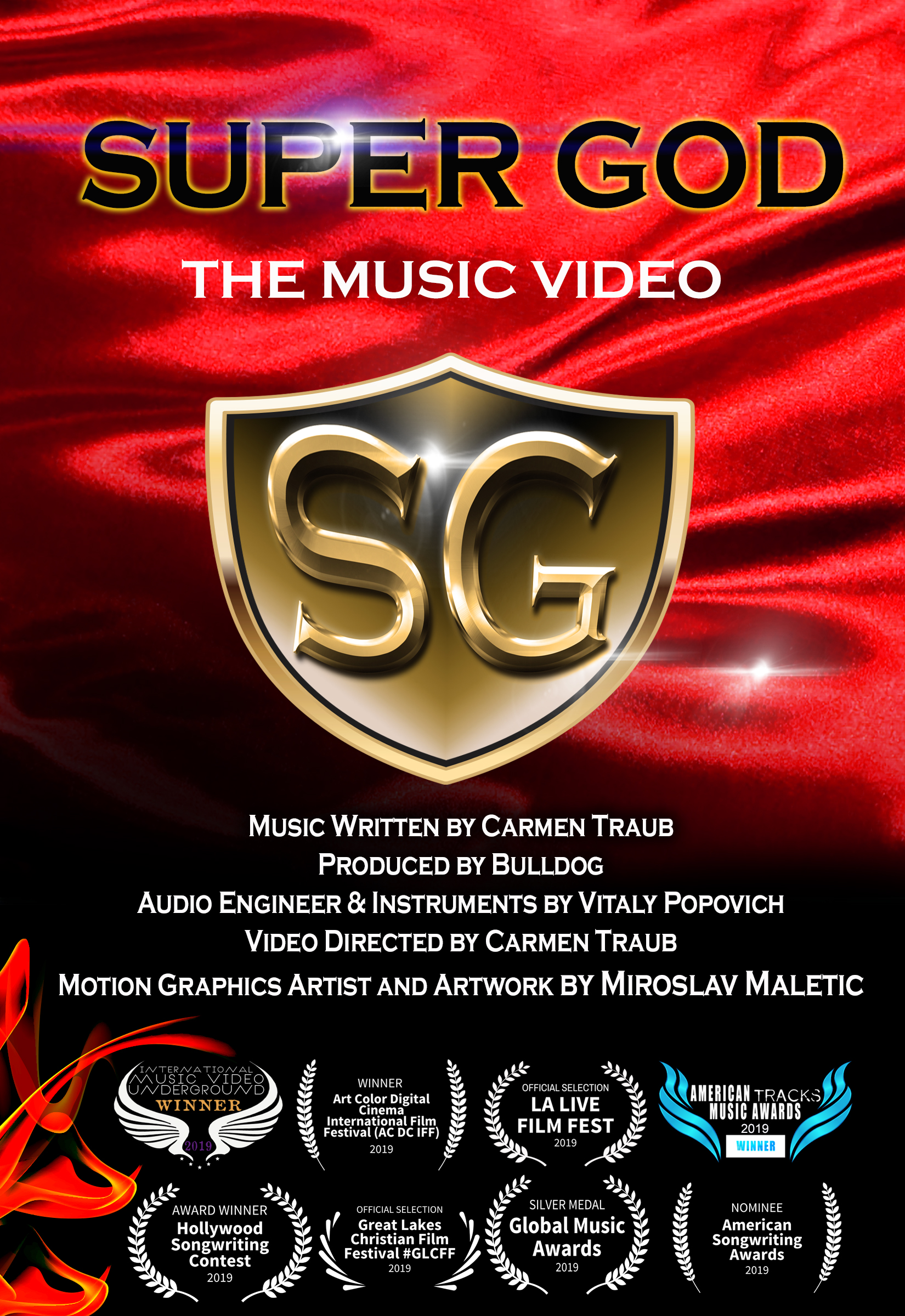 Carmen Traub Super God song video poster